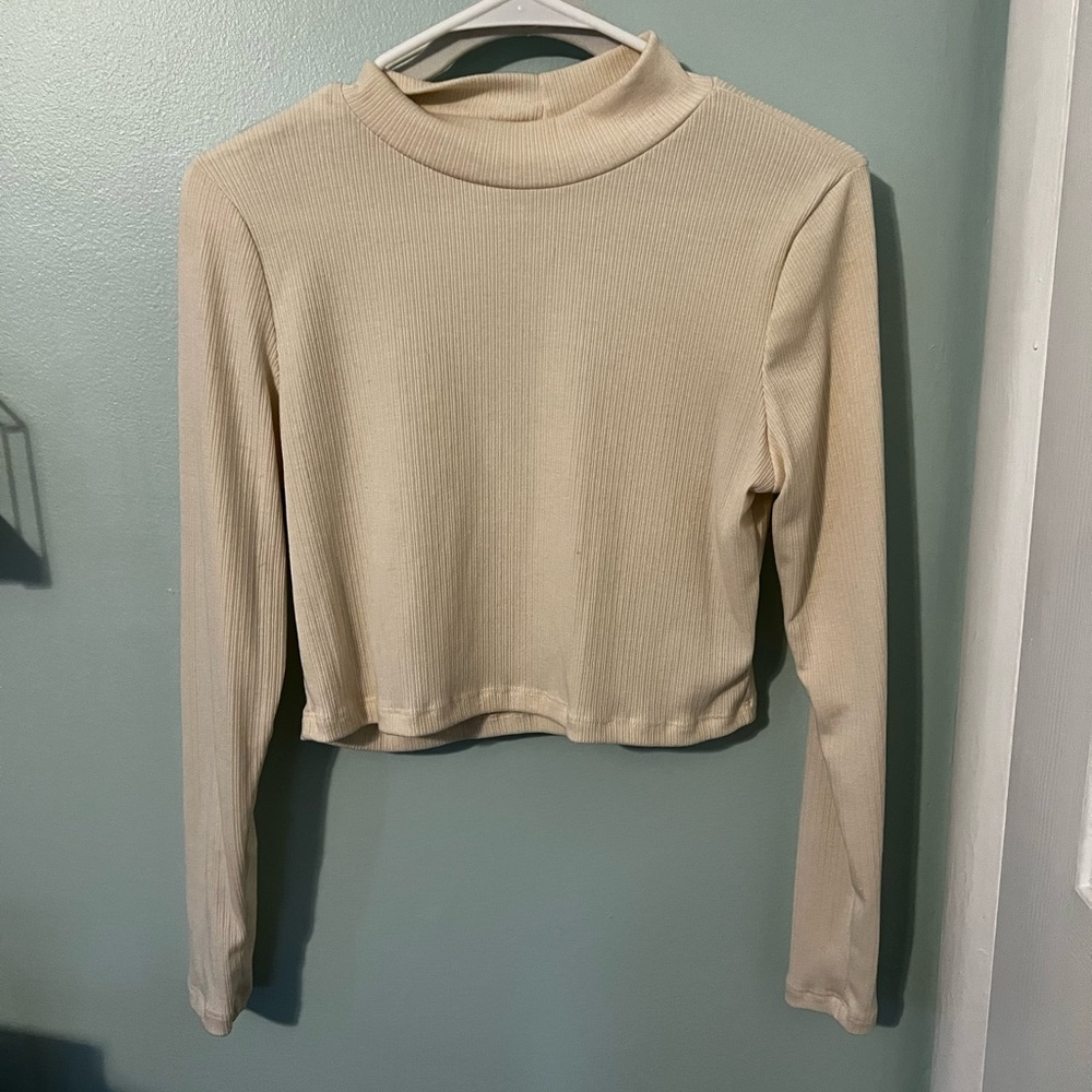 Cream Long Sleeve Women's Top